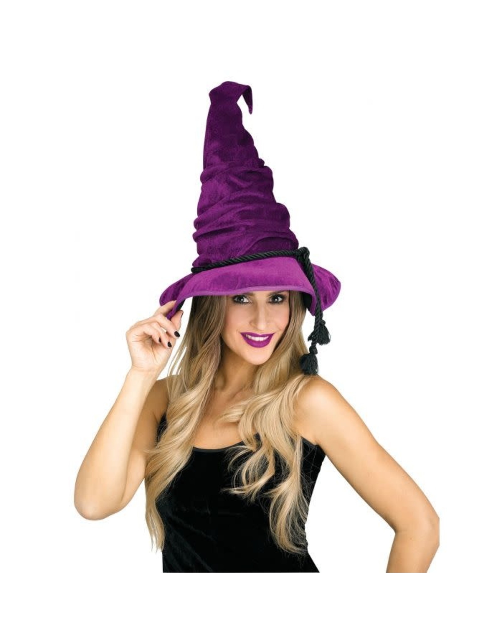Fun World Velour Witch Purple  Hat