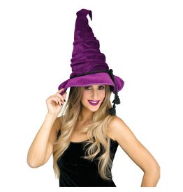 Fun World Velour Witch Purple  Hat