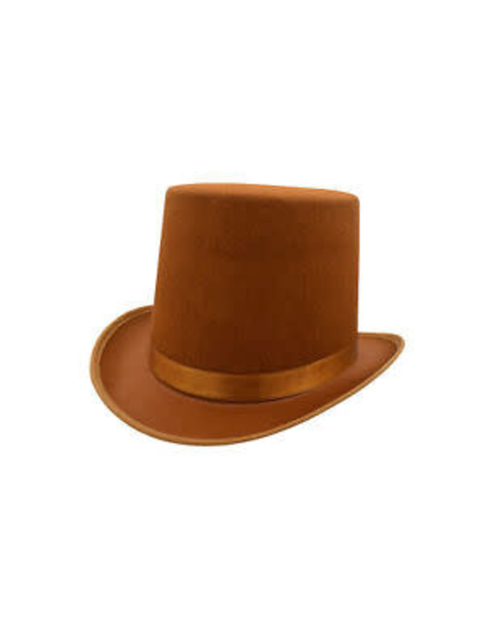 HM Smallwares Brown Satin Top Hat