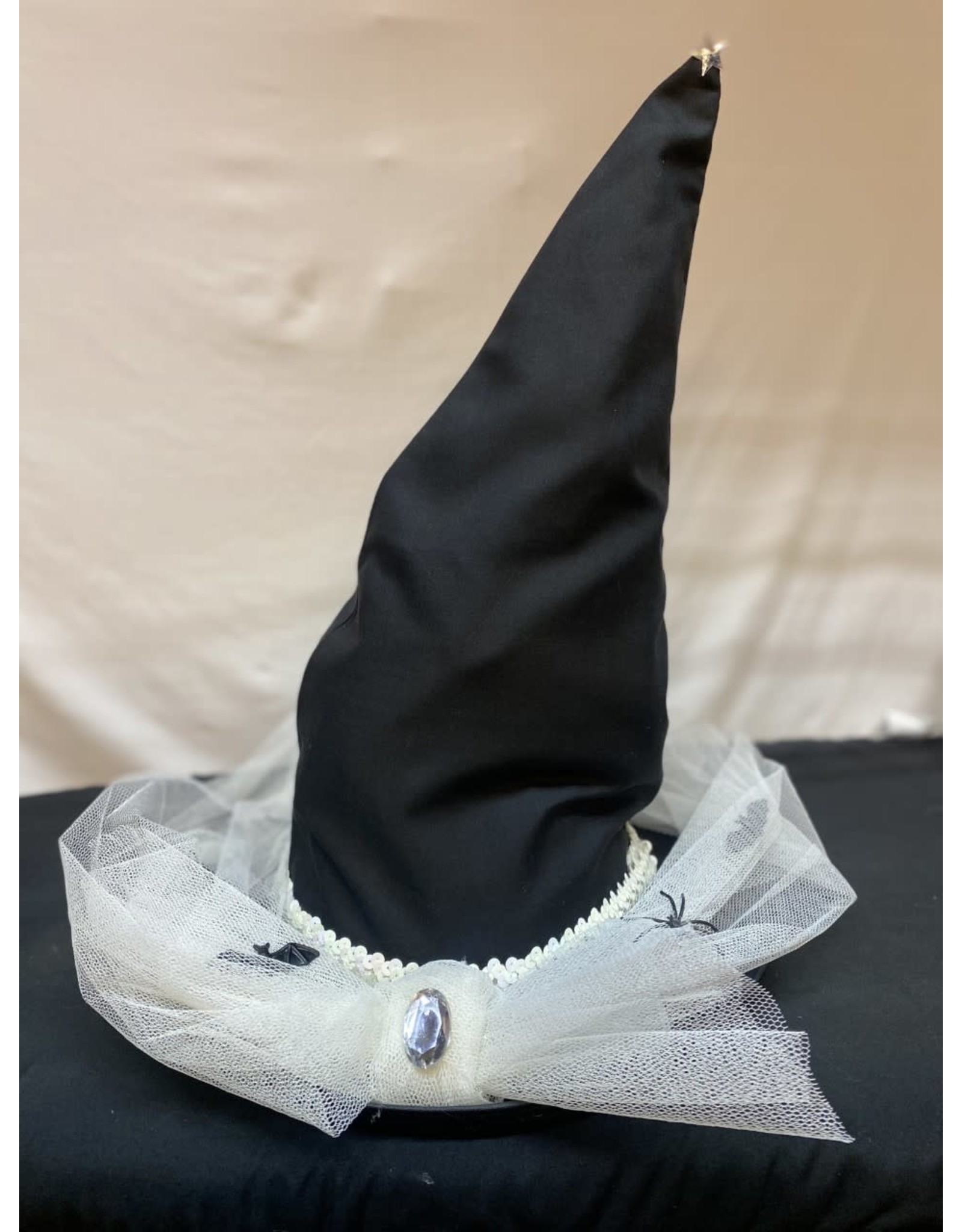 Karries Kostumes White Tulle Witch Hat