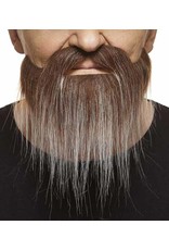 European Moustaches 21cm x 16cm Brown/White Moustache and Beard