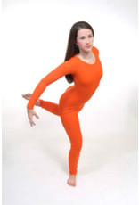 Body Wrappers *Discontinued* Children's Long Sleeve Unitard - Orange