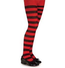 Secret Wishes Children's Red and Black Striped Tights