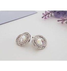 fH2 18mm Crystal Orbit Stud Earrings