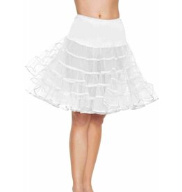 Leg Avenue Knee Length Layered Petticoat Skirt - White