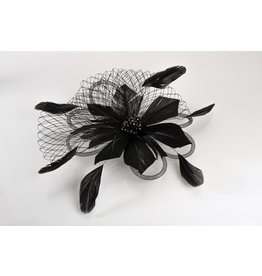 fH2 Hair Corsage with Black Feathers