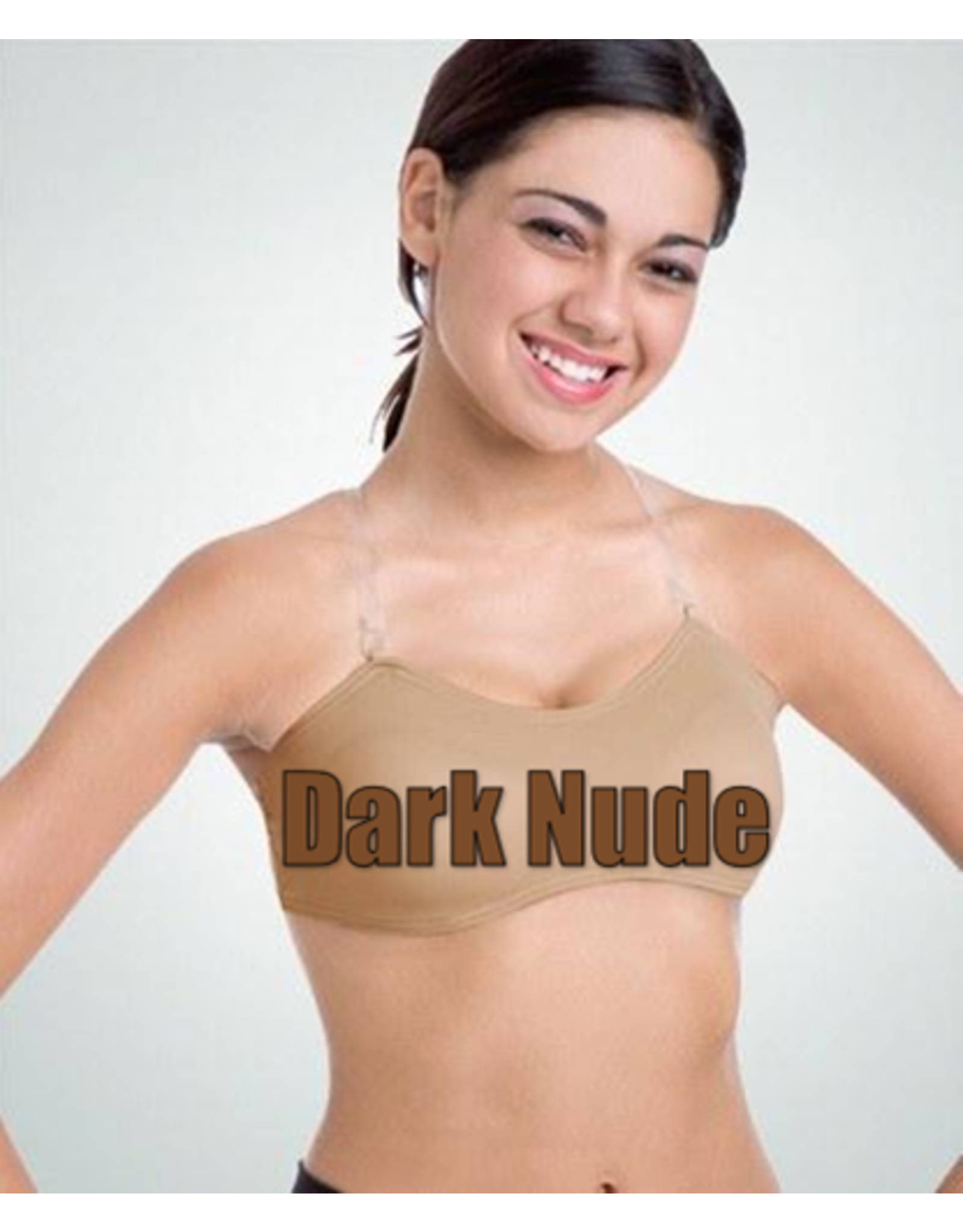 Body Wrappers Scoop Neck Dance Bra - Dark Nude