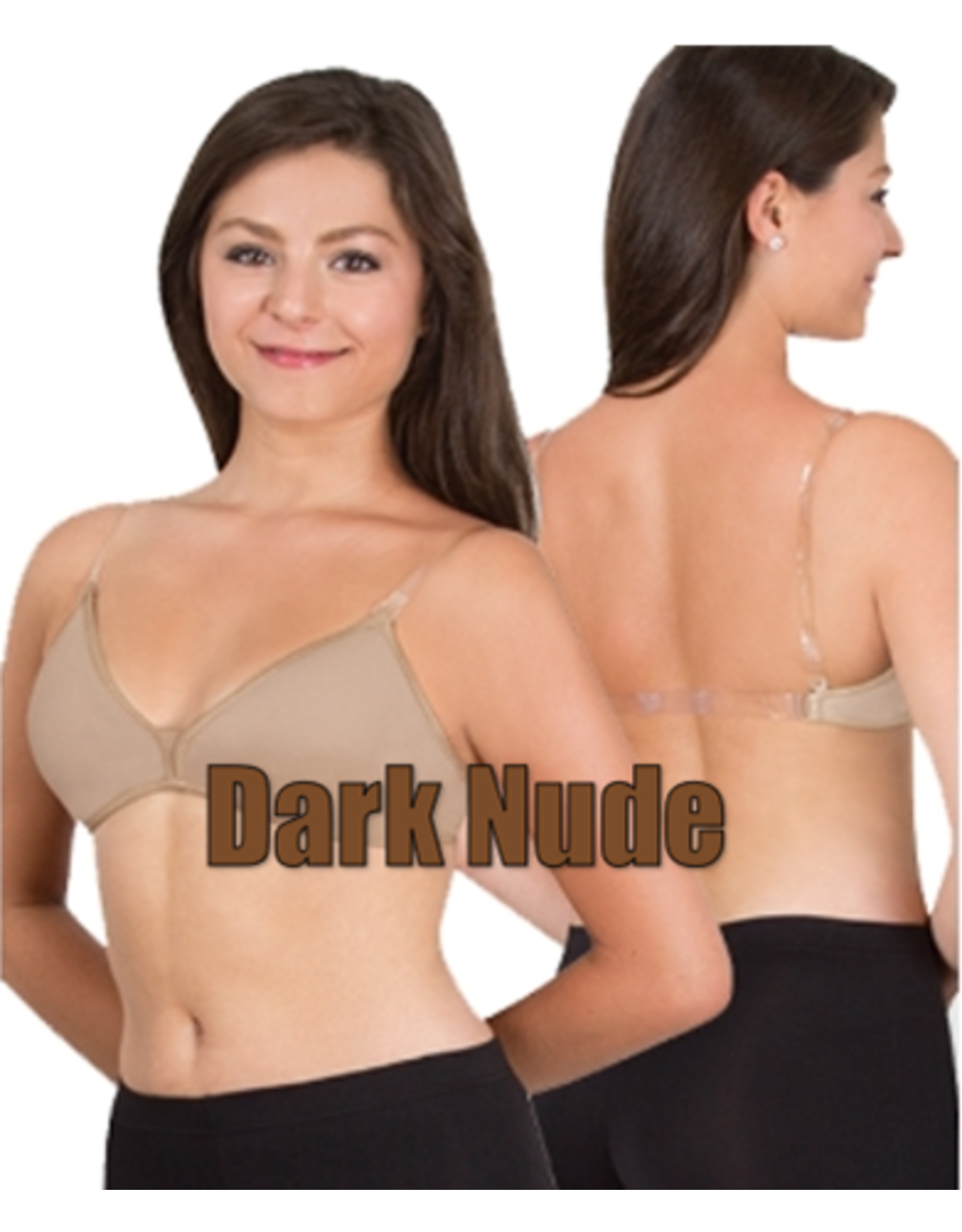 Body Wrappers V-Neck Dance Bra - Dark Nude