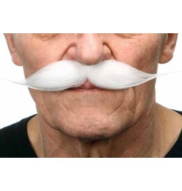 European Moustaches White Moustache 19cm X 3cm