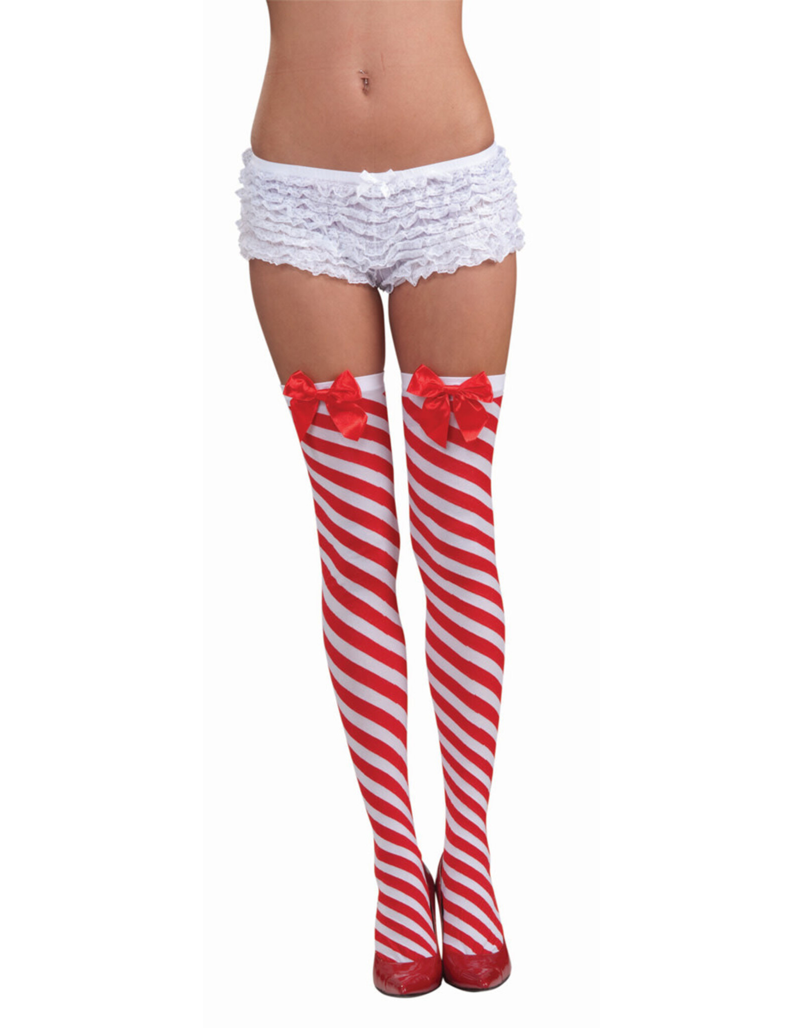 Rubies Costume Candy Cane Thigh High Stockings