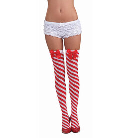 Rubies Costume Candy Cane Thigh High Stockings