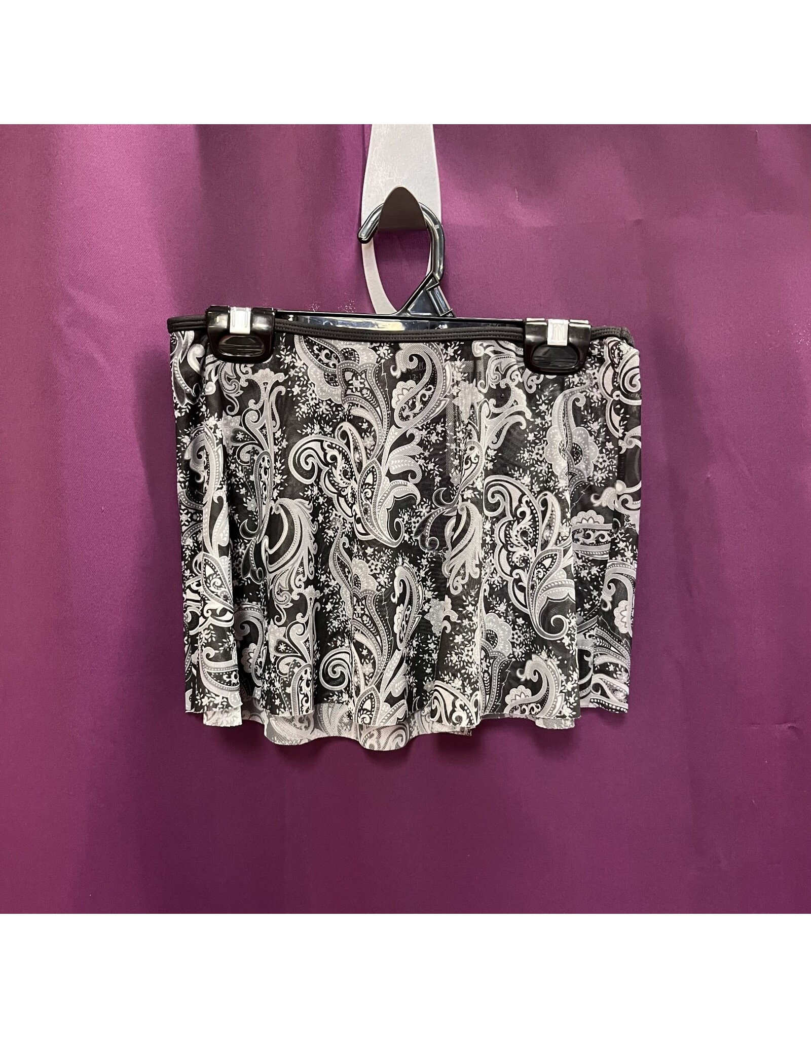 Mirella *Disc* Paisley Printed Mesh Pull On Skirt