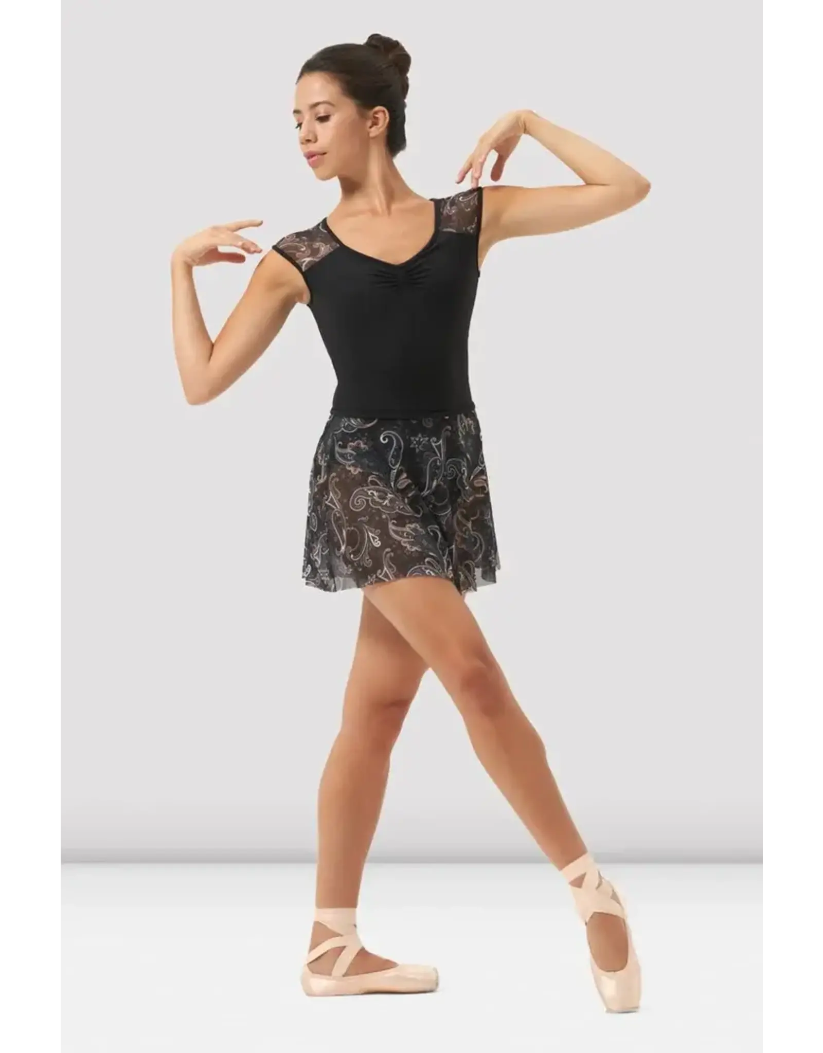 Mirella *Disc* Boheme Printed Mesh Pull On Skirt