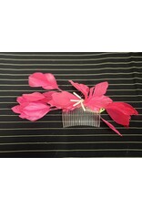 fH2 Feather Hair Comb - Hot Pink