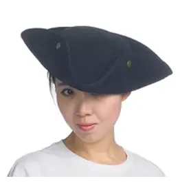 HM Smallwares Black Revolutionary Pirate Hat