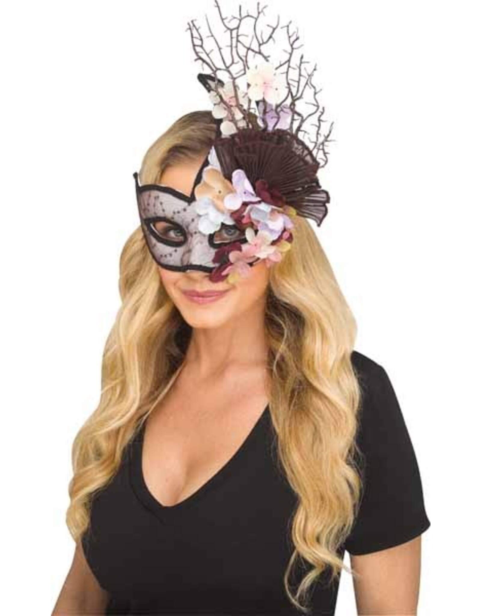 Fun World Half Mask Flower Garden