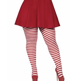 Leg Avenue Striped Red and White Tights