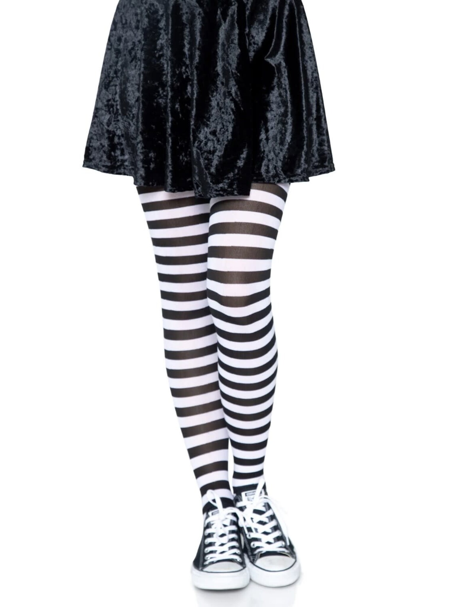 Leg Avenue Striped Red and White Tights