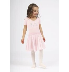 Mondor *Disc* Short Sleeve Leotard w/ Ballet Glittering Applique