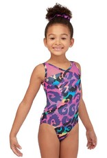 Mondor Children's Mesh Strap Leotard NY Leopard