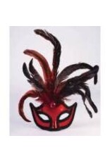 Forum Novelties Inc. Feather Mask Red
