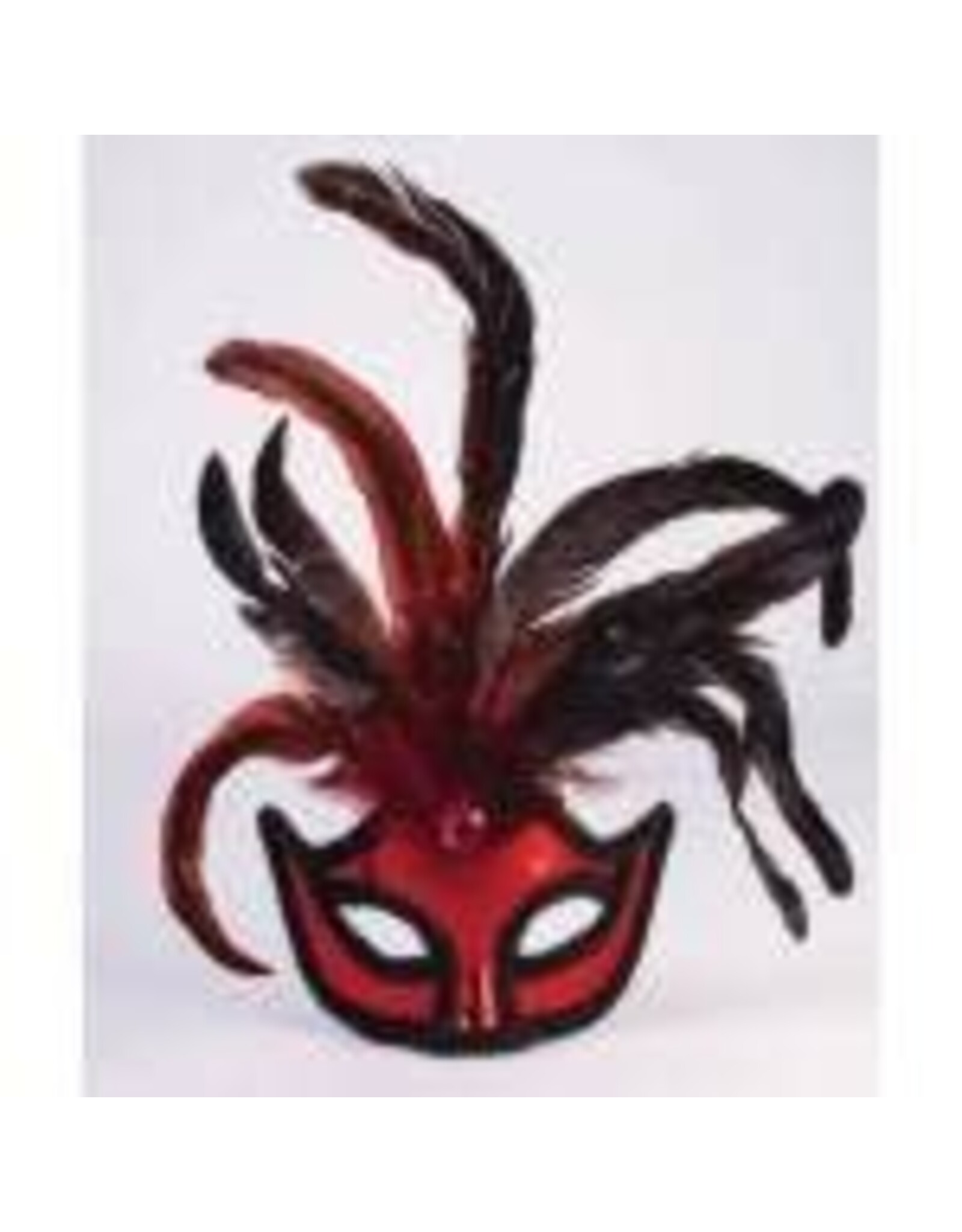 Forum Novelties Inc. Feather Mask Red