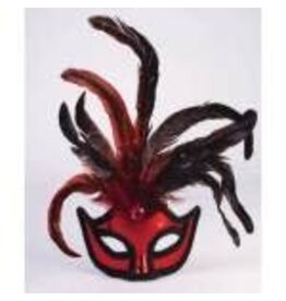 Forum Novelties Inc. Feather Mask Red