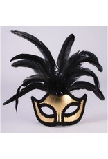 Forum Novelties Inc. Feather Mask Gold