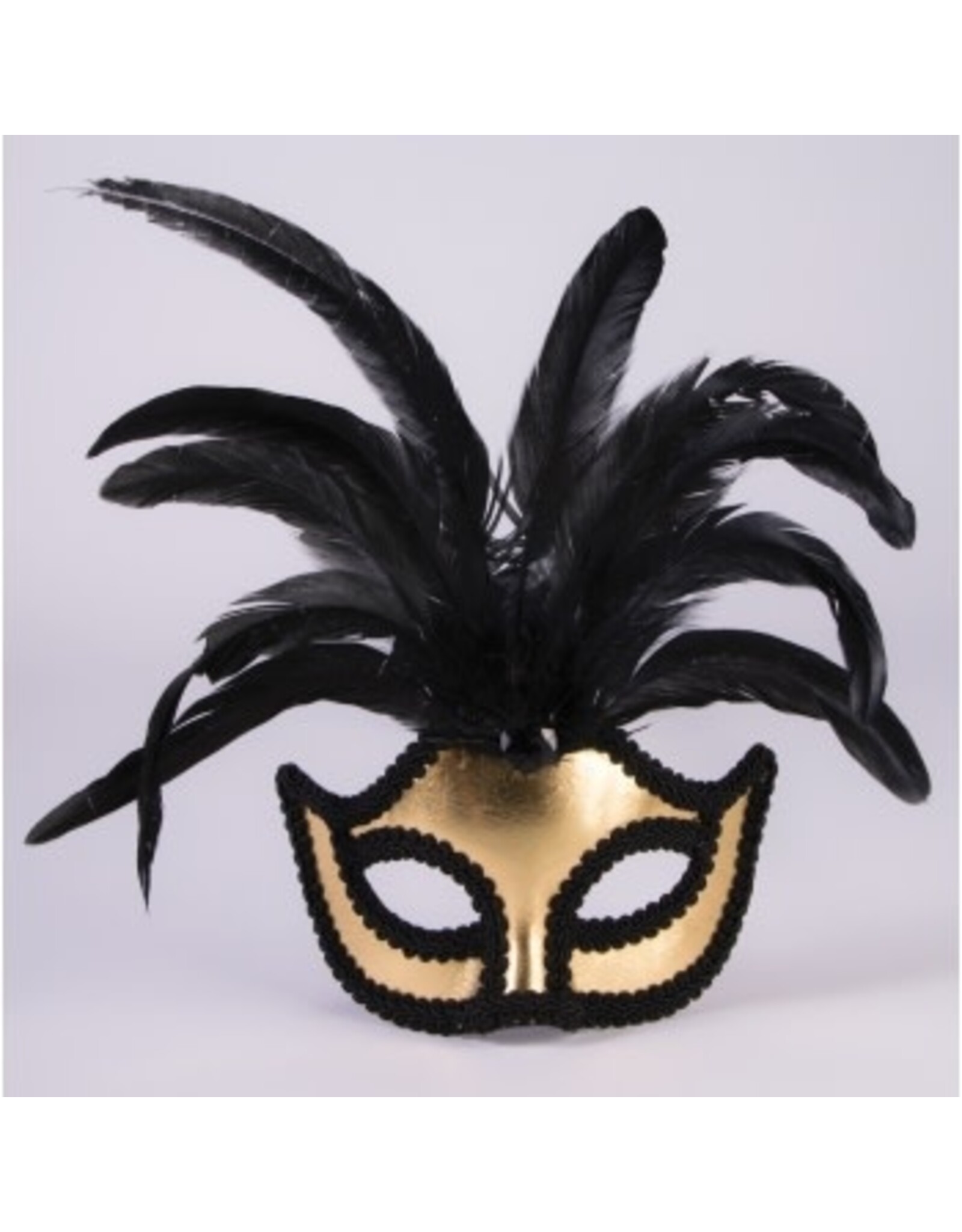 Forum Novelties Inc. Feather Mask Gold