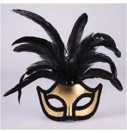 Forum Novelties Inc. Feather Mask Gold