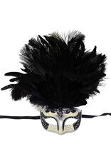 KBW Masquerade Mask with Feathers