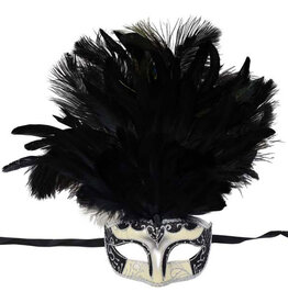 KBW Masquerade Mask with Feathers