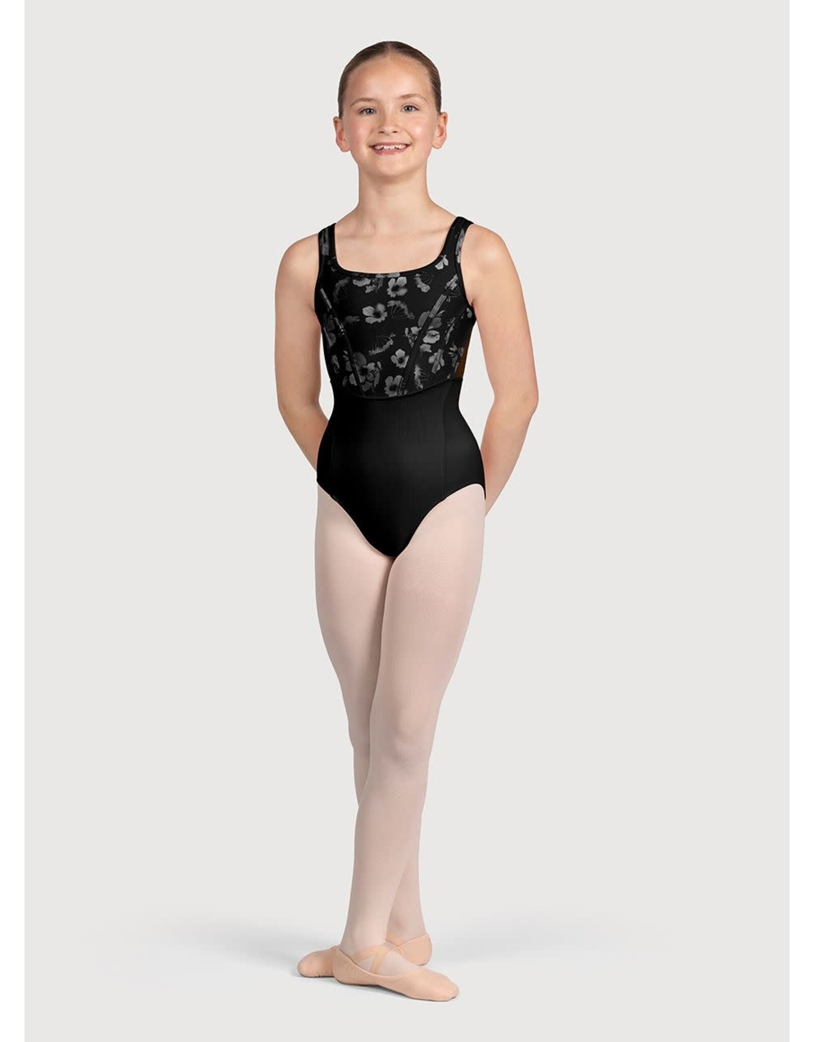 Bloch Children's Petal Print Scoop Neck Tank Leotard