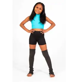 Body Wrappers Mock Neck Pullover Turquoise