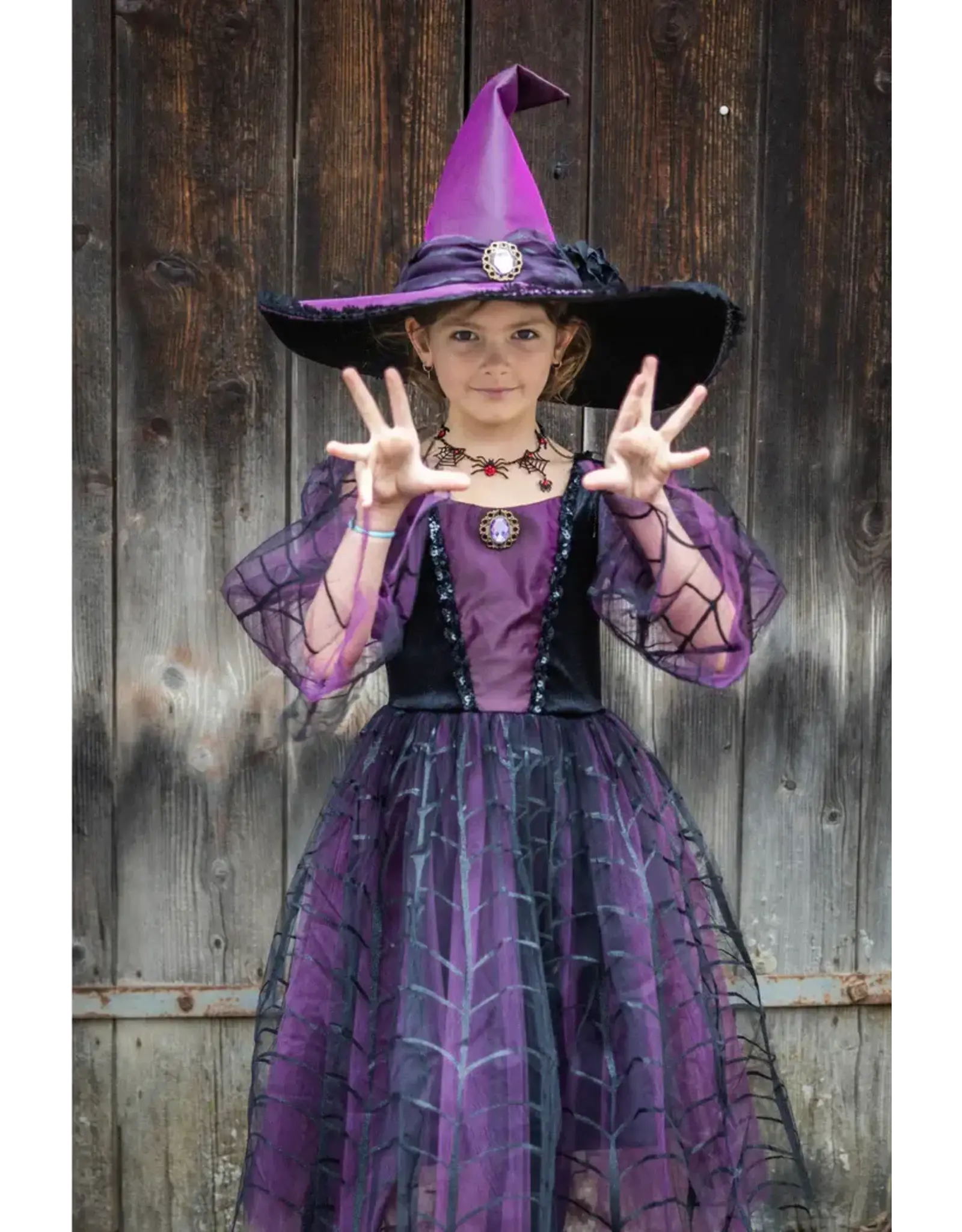 Great Pretenders Amethyst the Spider Witch Dress with Hat 5/6