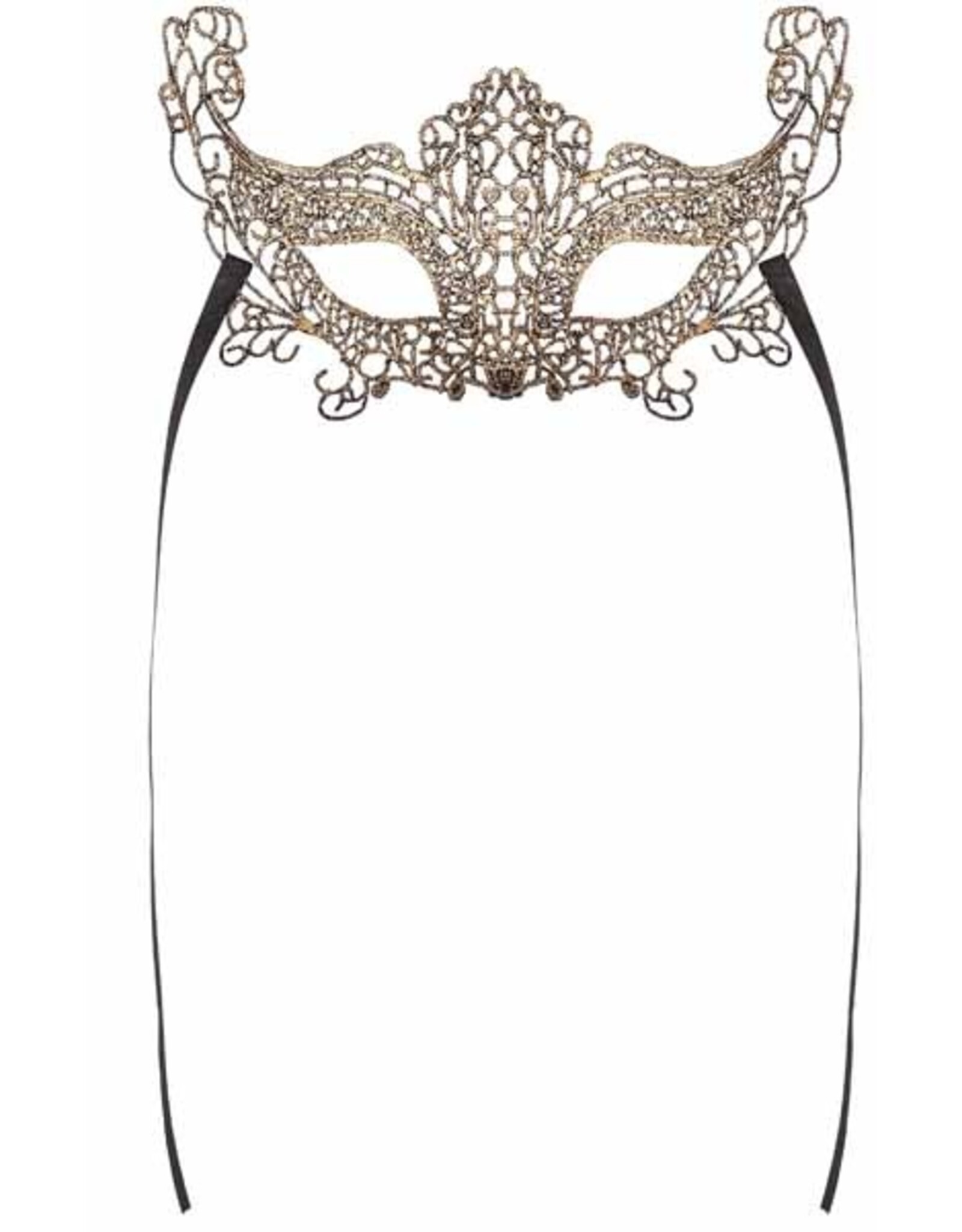 Beistle Lace Mask Gold