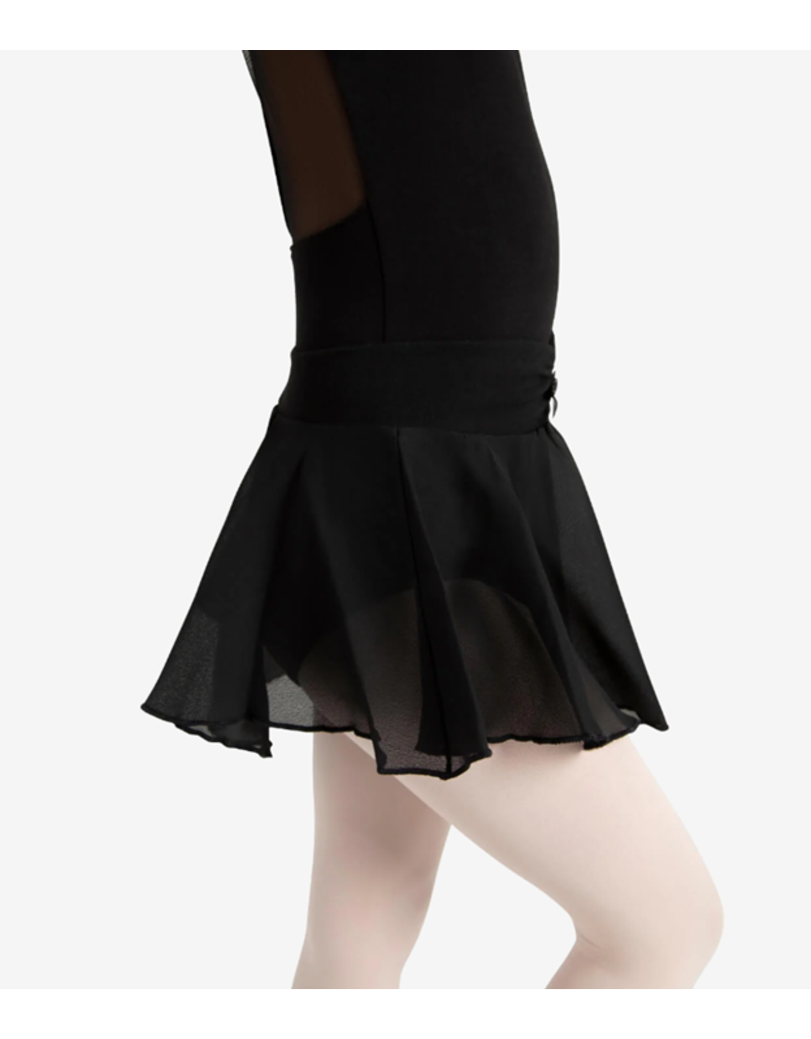 Capezio Pull On Georgette Skirt Black
