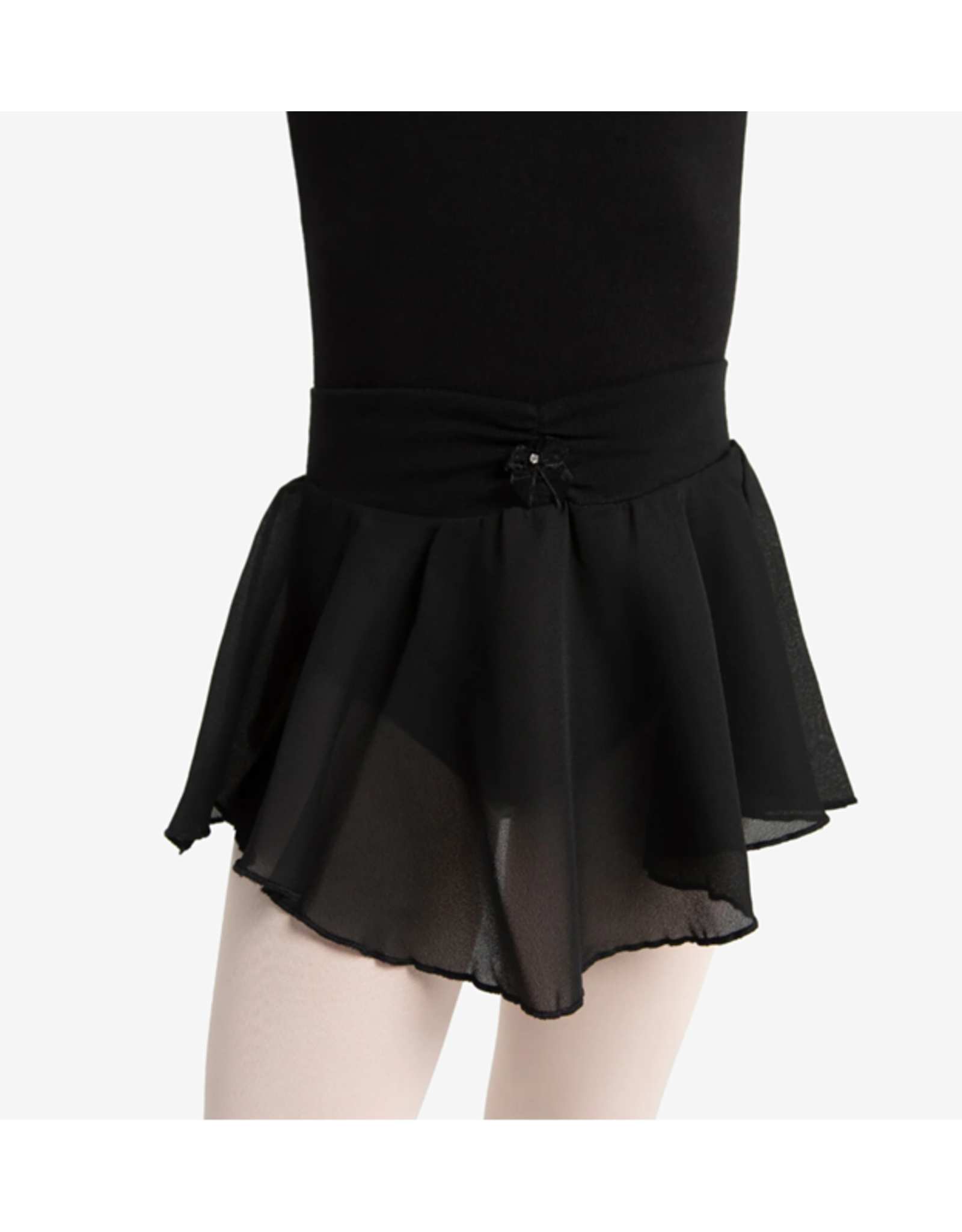 Capezio Pull On Georgette Skirt Black