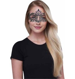 Fun World Mask with Glitter Gems - Black