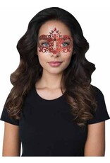 Fun World Mask With Glitter Gems Red