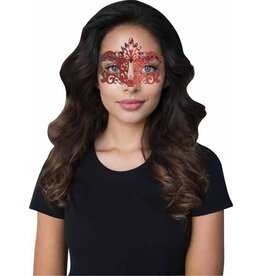 Fun World Mask With Glitter Gems Red