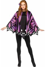 Fun World Butterfly Poncho Purple