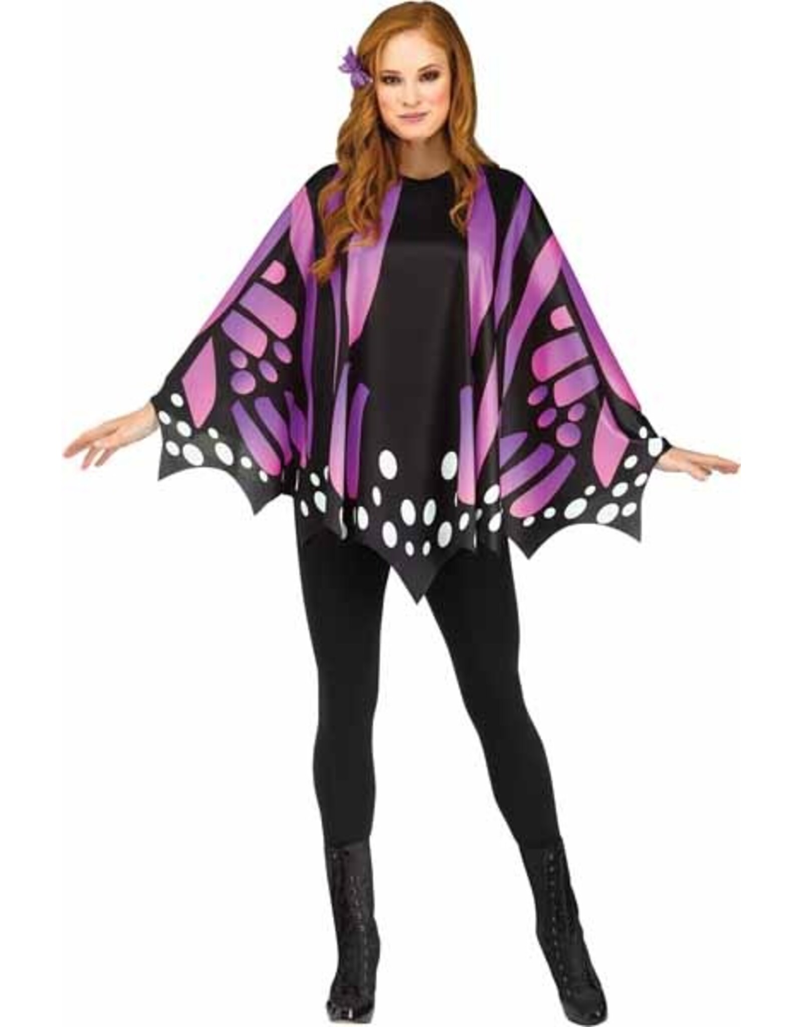 Fun World Butterfly Poncho Purple
