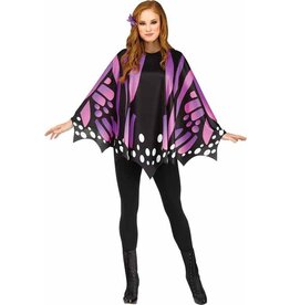 Fun World Butterfly Poncho Purple