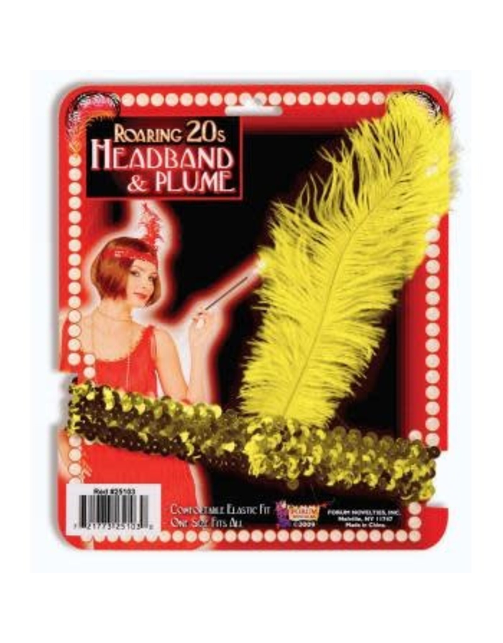 Forum Novelties Inc. Flapper Headband  Gold *Discontinued*