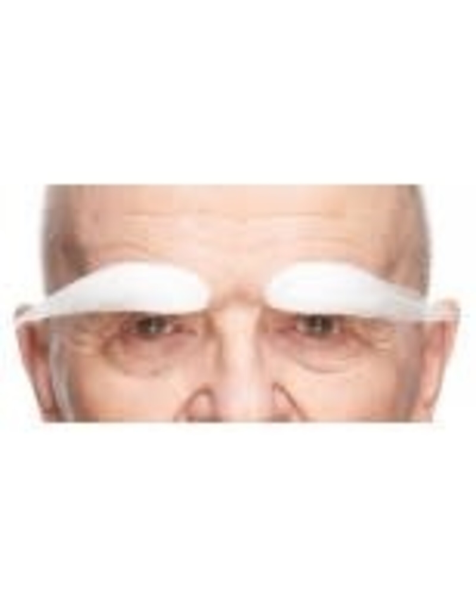 European Moustaches Eyebrows White 10cm x 3cm