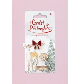 Great Pretenders Holiday Bow and Snowflake Ring Set