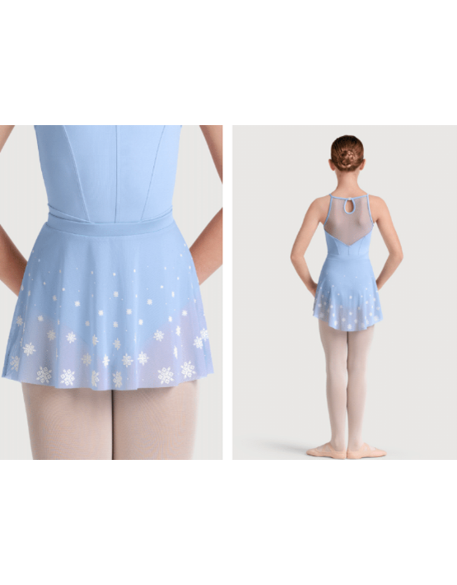 Mirella Children's Blue Kaleidoscope Mesh Skirt 6X-7