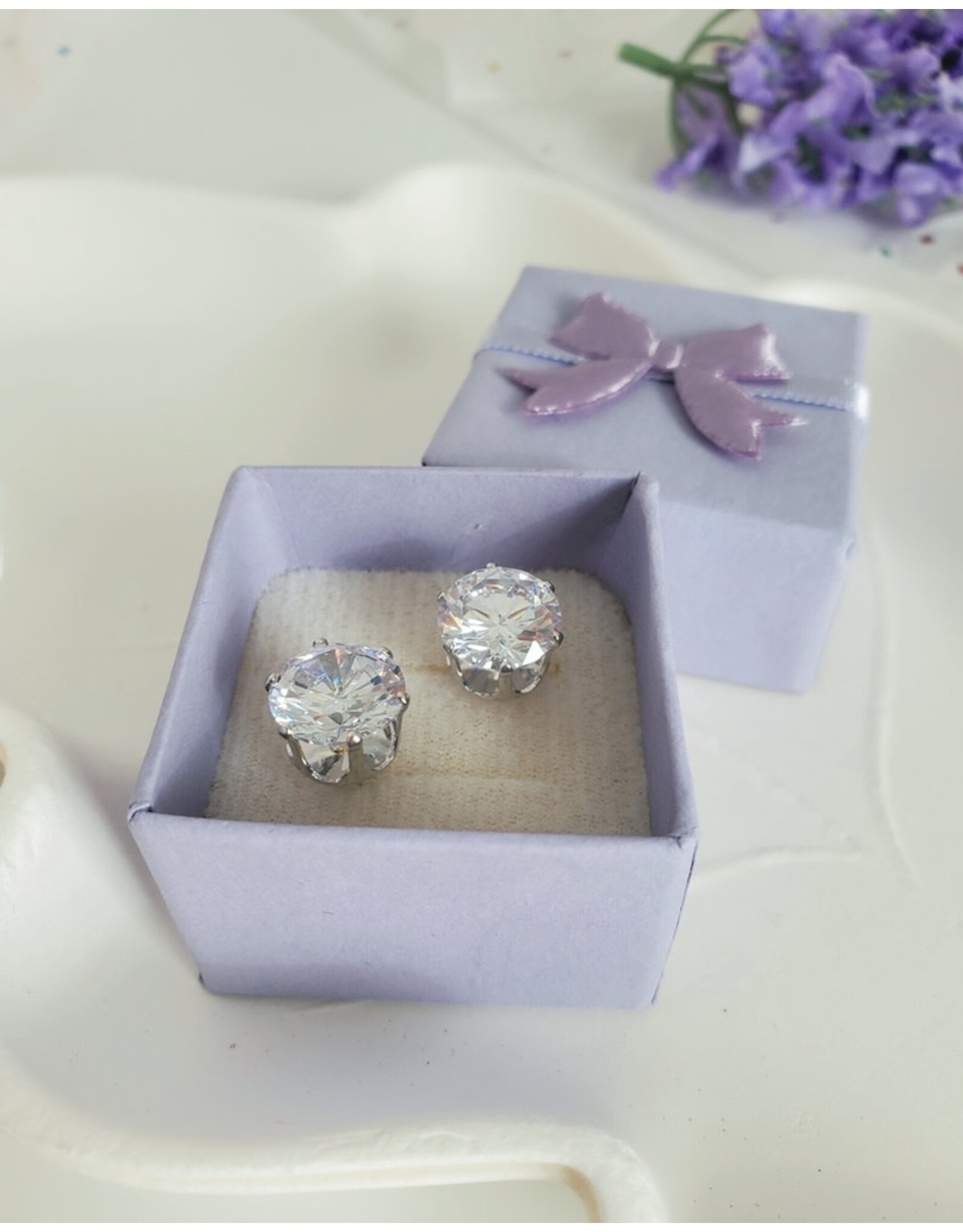 fH2 * CZ earrings 10mm