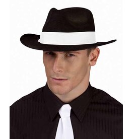 Fun World Black Fedora with Black Ribbon